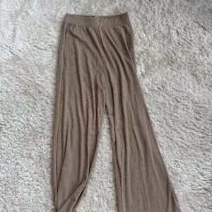 ZARA Textured Lounge Pants – Taupe Grey – Size S (sale ends 08/28)